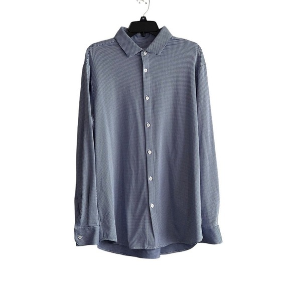 Mizzen+Main Other - Mizzen Main Shirt Mens XXL Trim Fit Spinnaker Blue Check Grid Made In USA ECU